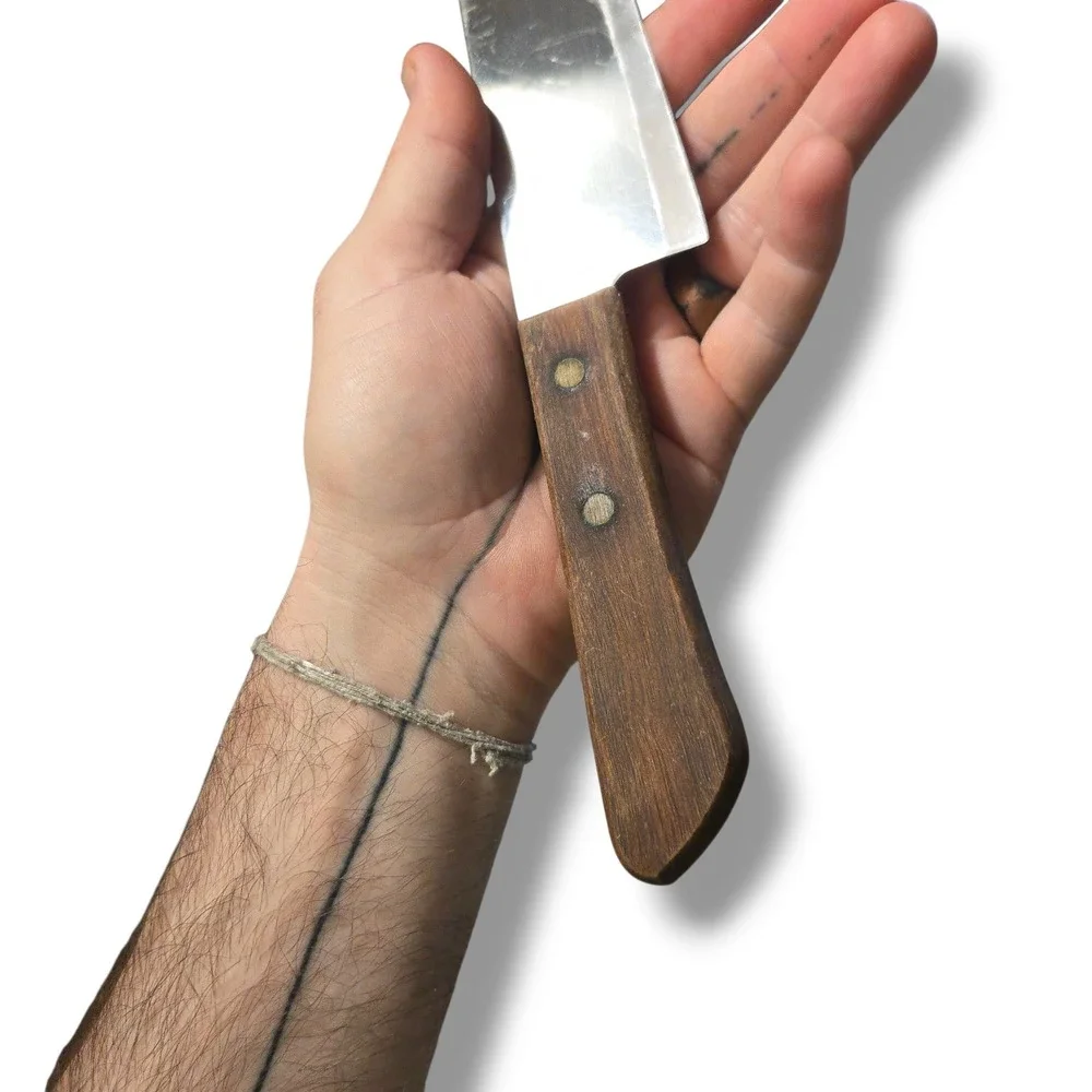 VTG 1990s Kiwi Brand No. 172 Nakiri Knife Vegetable Wood Mini Cleaver 6.5